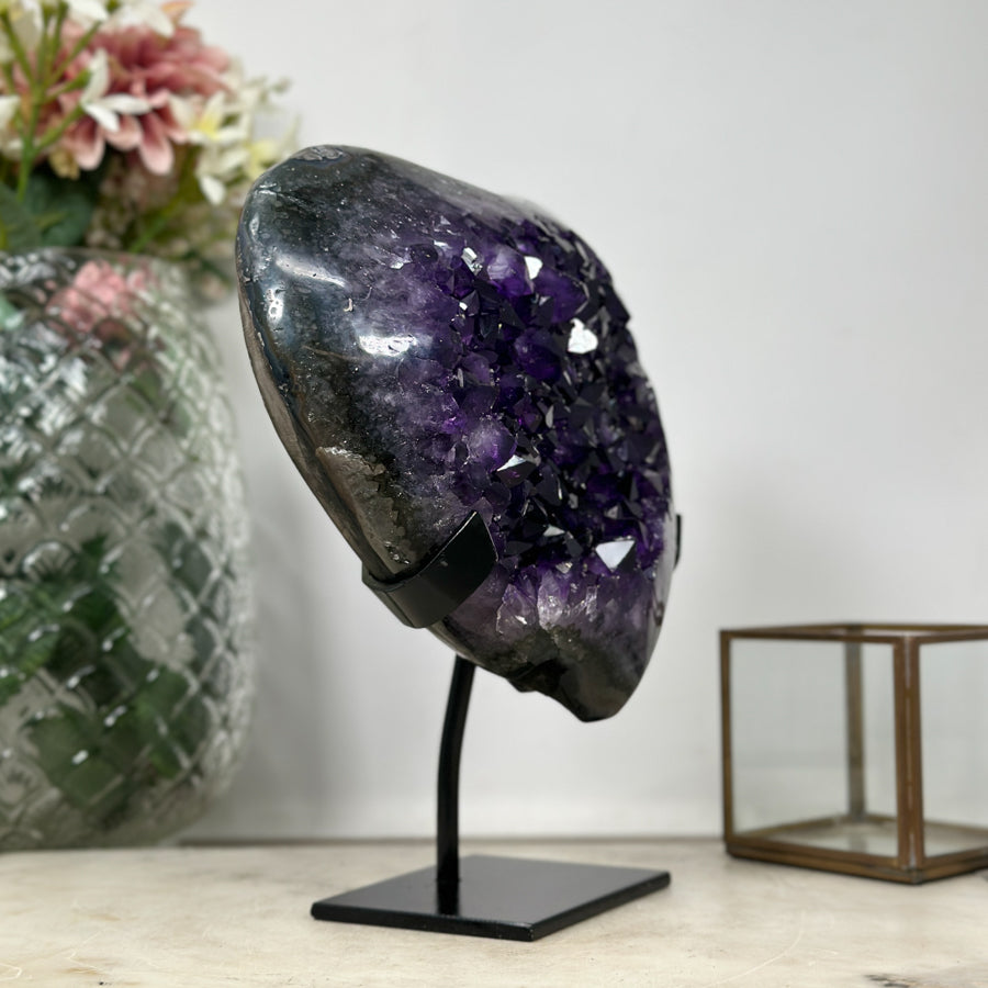 A Grade Natural Amethyst Stone heart - HST0224