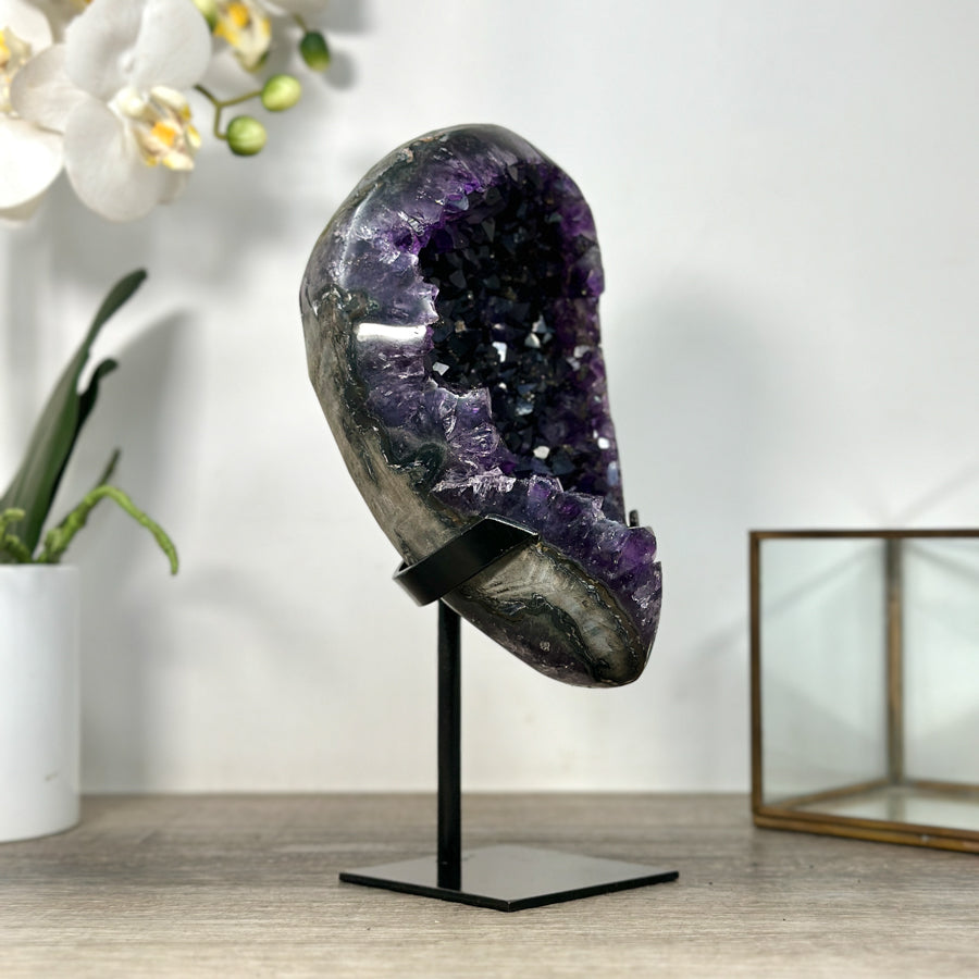 Natural Amethyst Geode - Stand Included - MWS2482