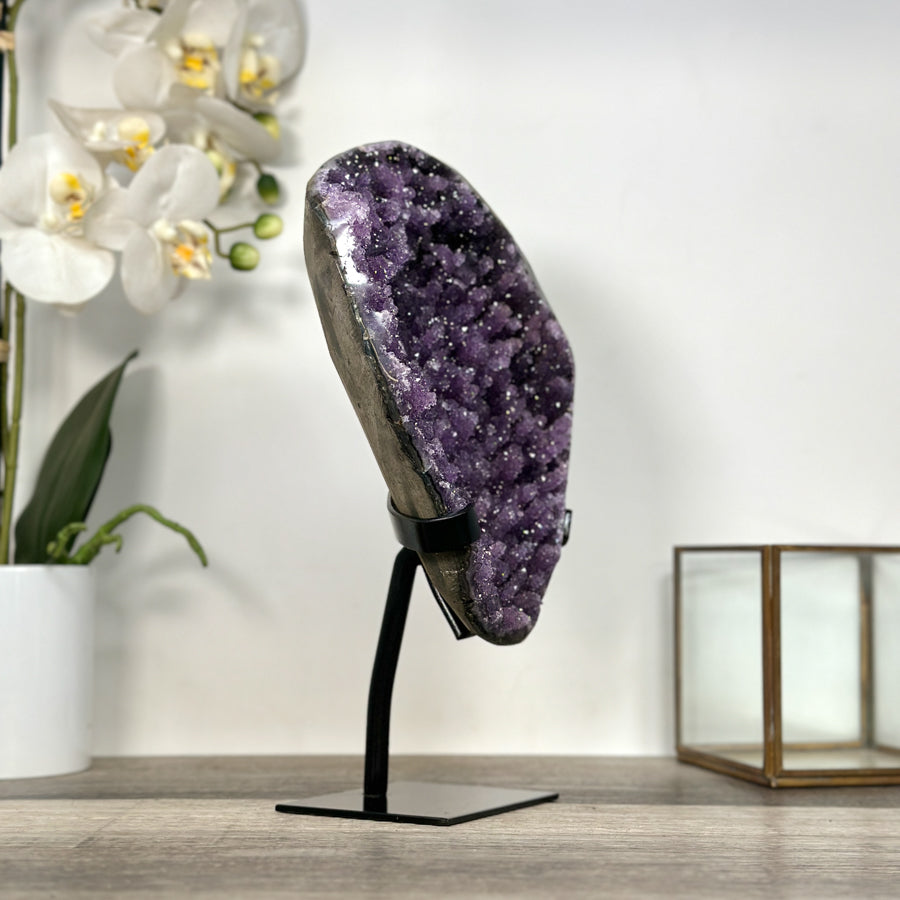 Amethyst Geode Full of Stalctites on Stand - MWS2649
