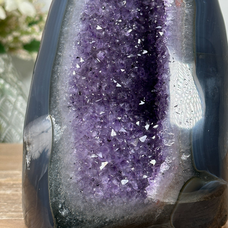 Unique Large Amethyst &amp; Agate Cathedral Geode - CBP1079