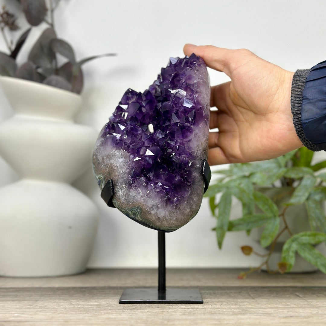 Uruguayan Amethyst Cluster with Large &amp; Shinny Crystals - MWS3314
