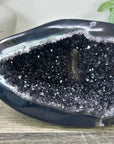 Quartz Geode Cave with Polished Agat Shell - STGE0034