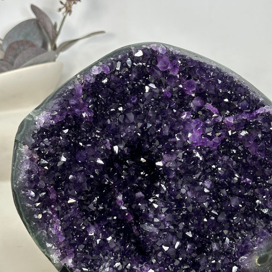 Natural Uruguayan Amethyst Geode wth Stand - MWS3193