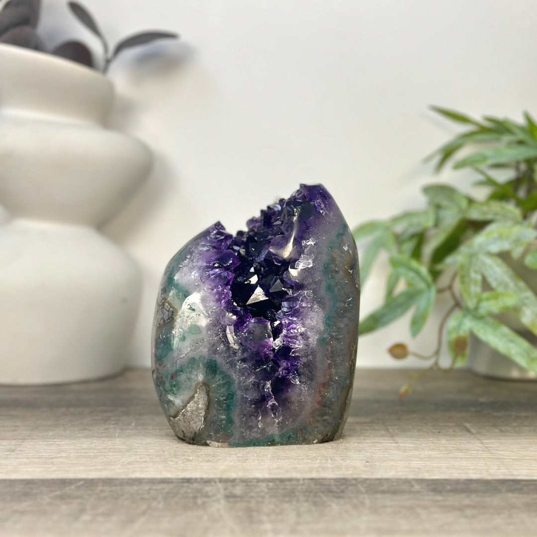 Natural Self Standing Uruguayan Amethyst Stone - CBP1416