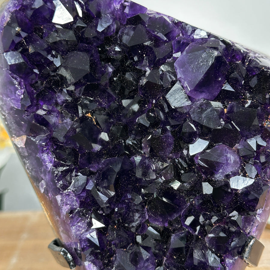 AAA Natural Amethyst Crystal Specimen with Metal Stand - MWS1936