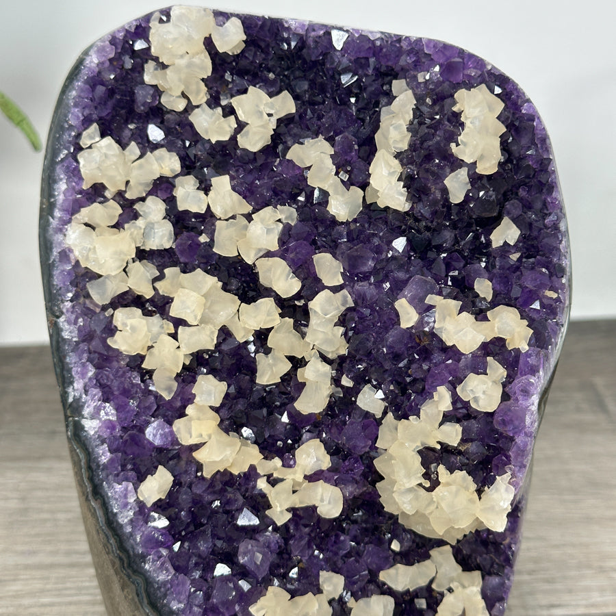 A Grade Uruguayan Amethyst Stone with Calcite inclusions - CBP1285