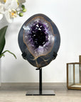 Deep Purple Amethyst & Agate Natural Geode - MWS2257