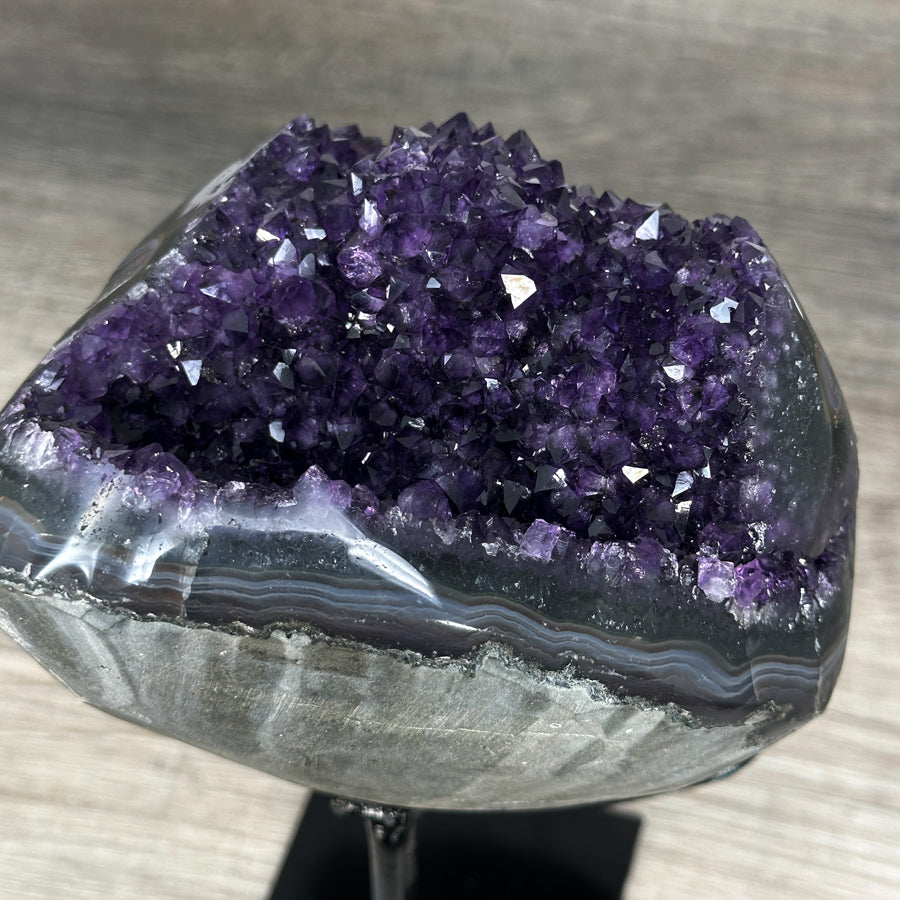 Top Grade Natural Amethyst Crystal Formation - Stand Included - MWS2479