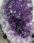 Natural Amethyst Crystal Cluster on Black Metallic Stand - MWS2204