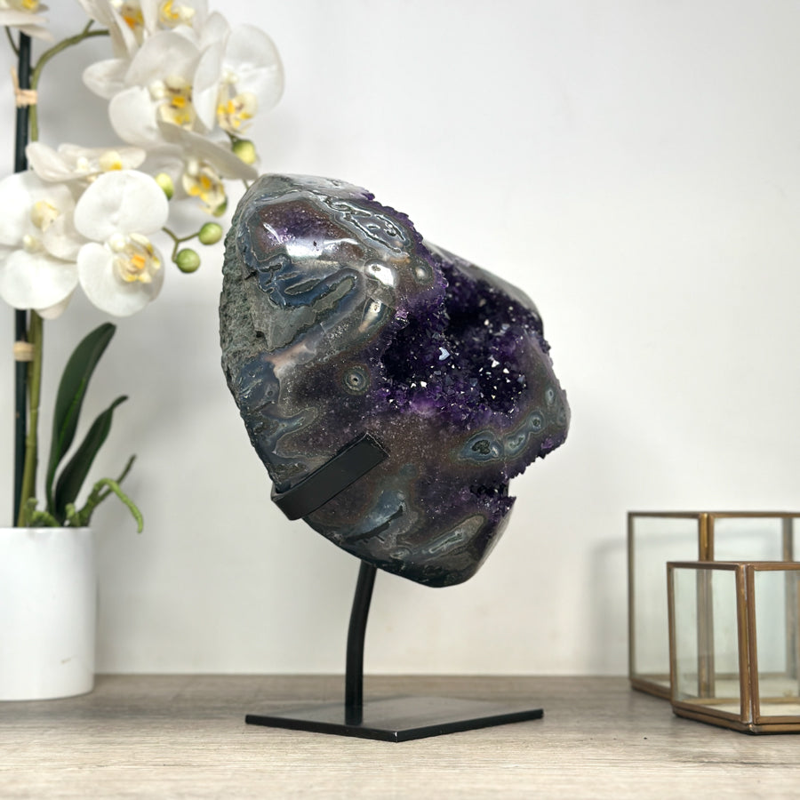 Top Quality Amethyst Geode with Unique Stalactite Formations - MWS2318