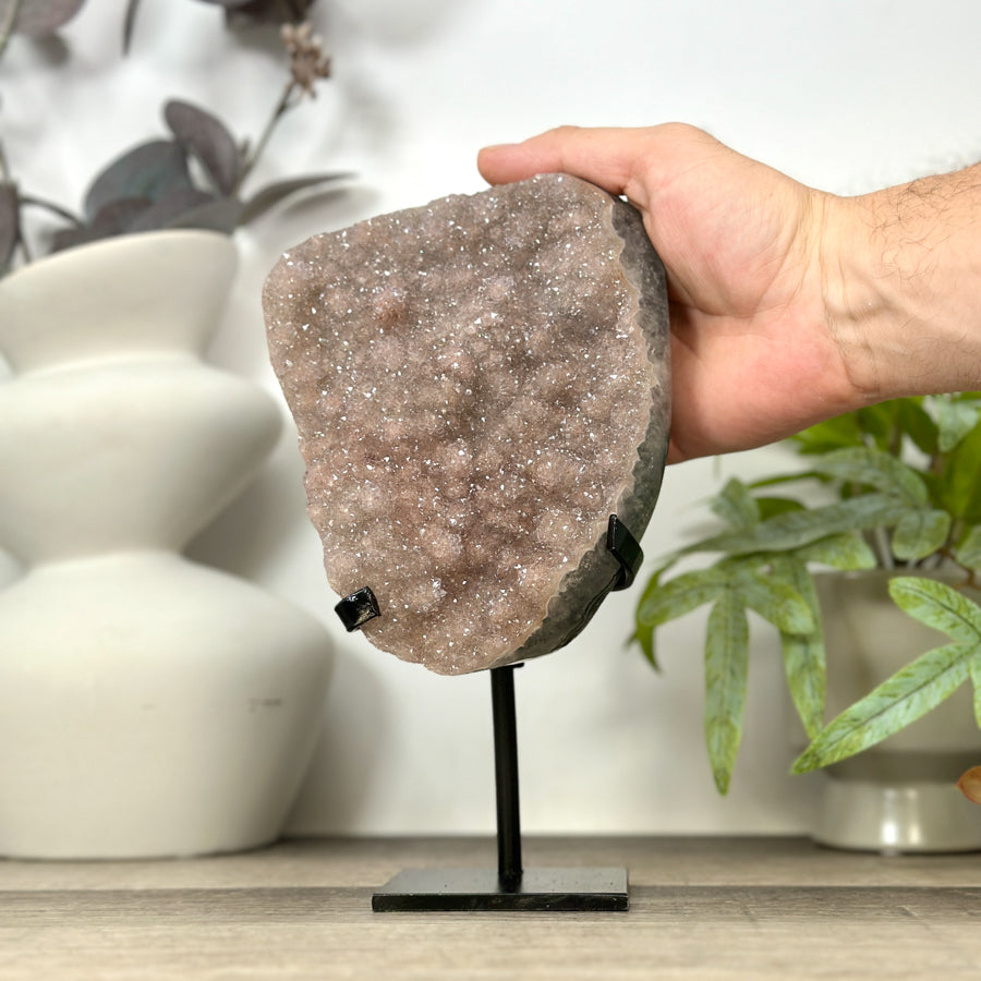 Natural Peach Tone Sugar Quartz Crystal Cluster - MWS3161