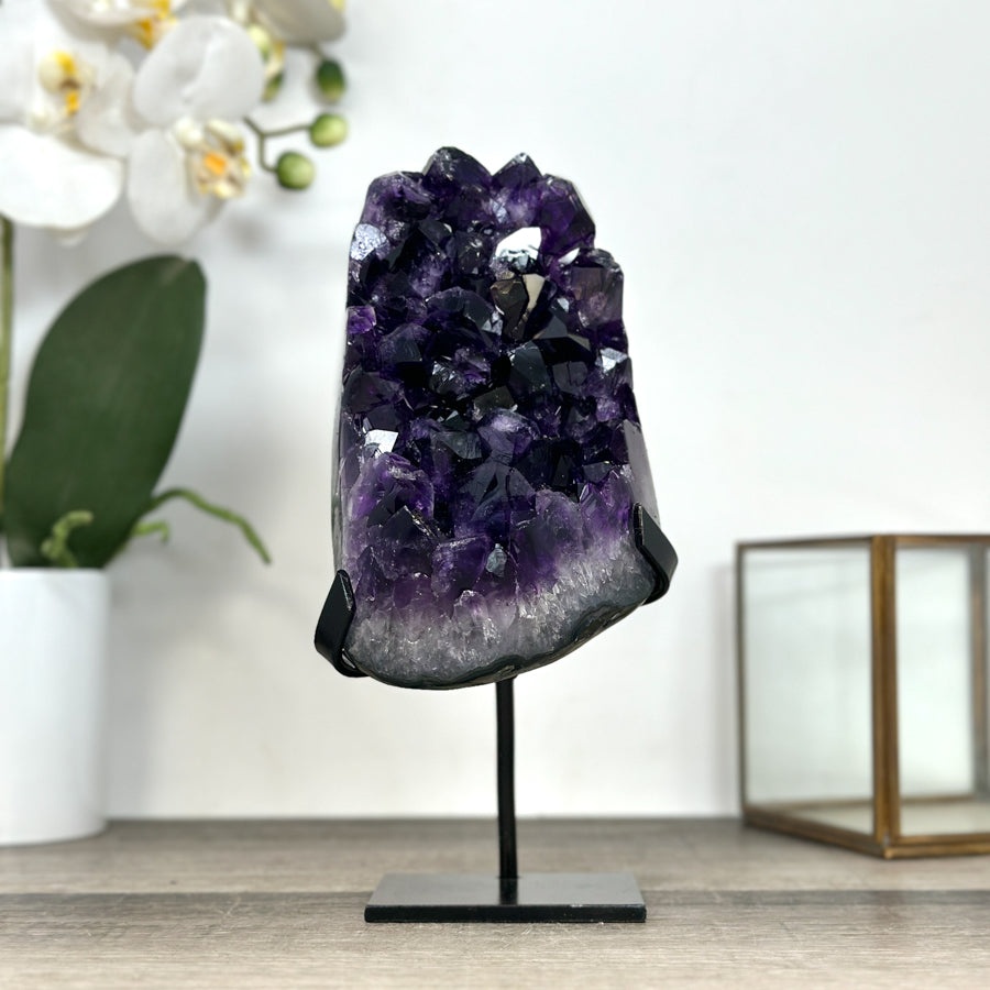 Premium Uruguayan Amethyst Crystal - Stand Included - MWS2945