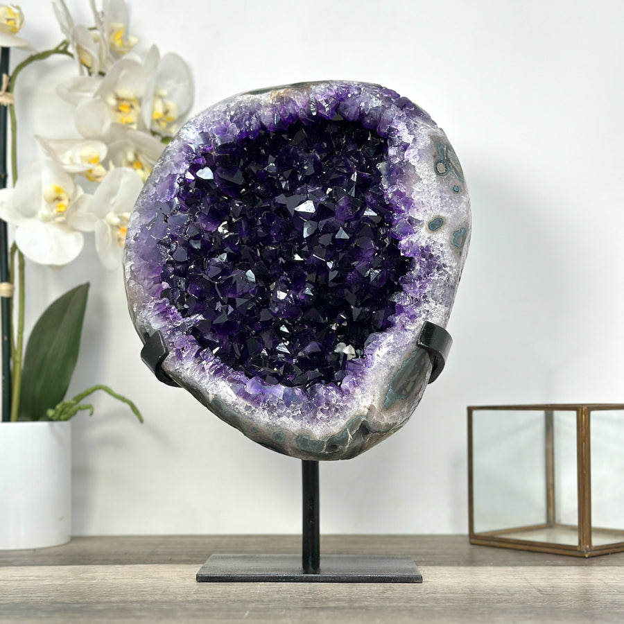 Huge Natural Amethyst Geode with Large Deep Purple Crystals - MWS2745