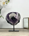 Natural Amethyst Cluster with Calcite Crystal - MWS2847