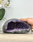 Natural Amethyst Stone Geode with Druzy Crystals - STGE0023