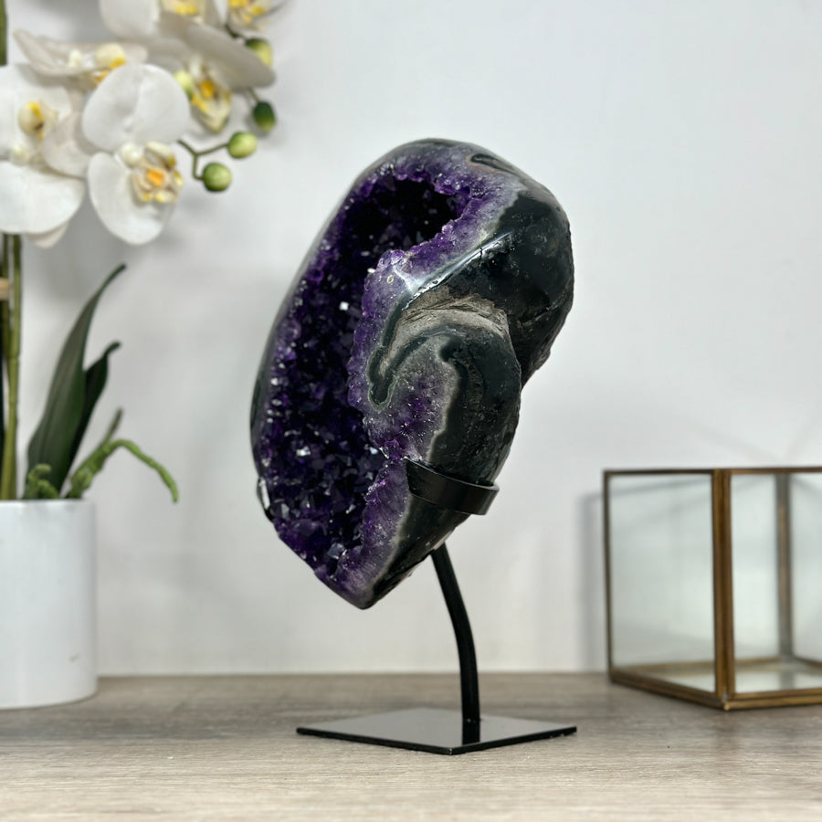 Top Grade Quality Amethyst Stone with Metallic Stand - MWS2455