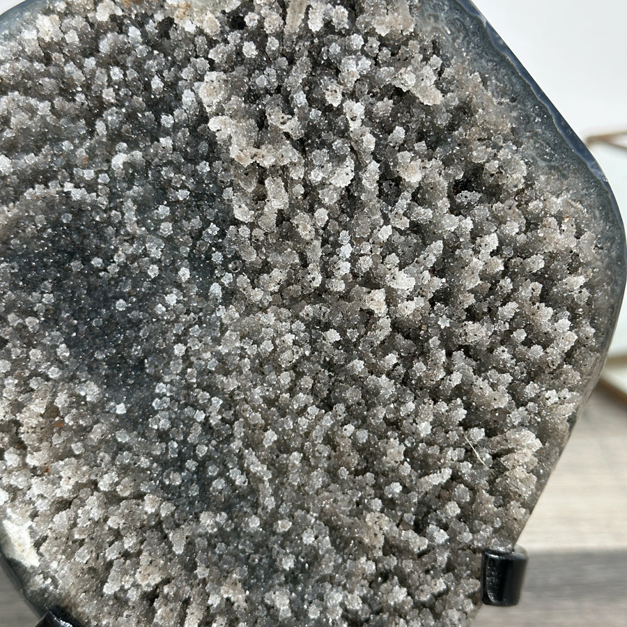Natural Quartz Cluster full of Stalactites on Metal Stand - MWS2890