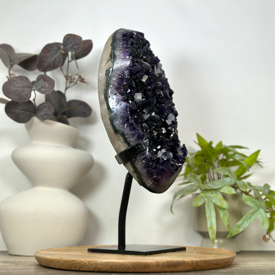 Huge Natural Amethyst Geode with Deep Purple Large Crystals - MWS3080