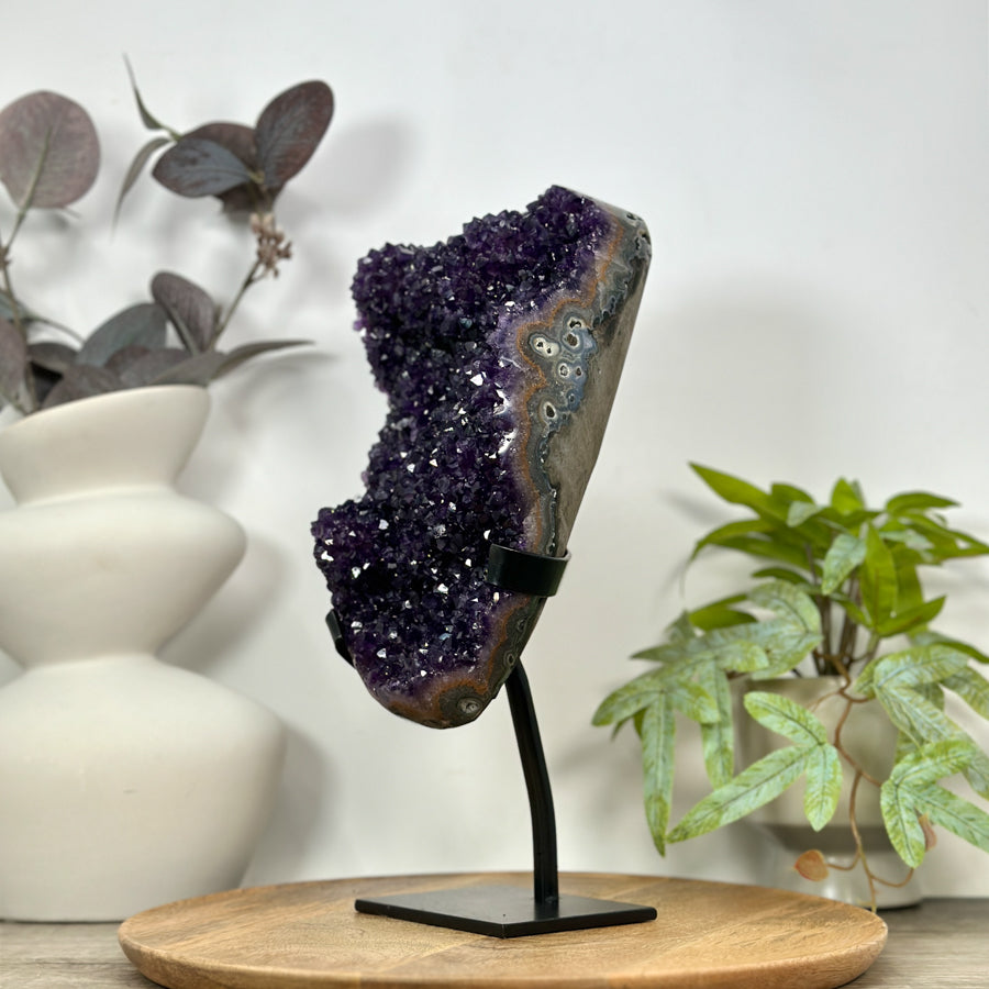 Top Quality Uruguayan Amethyst Specimen on Metal Stand - MWS3122