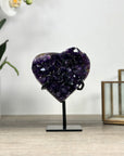 Uruguayan Amethyst Stone Heart Carving - HST0297