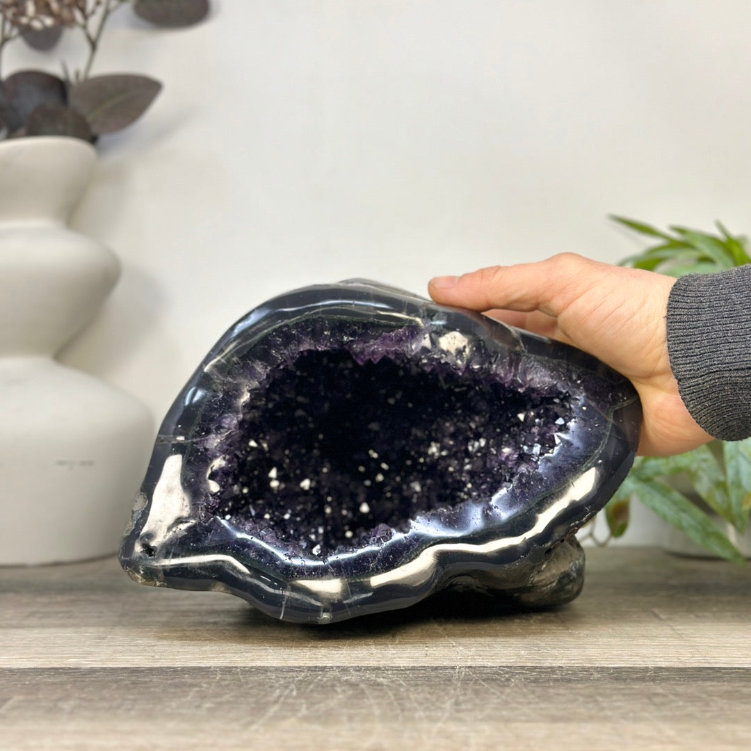 Huge Natural Amethyst &amp; Agate Stone Geode from Uruguay - STGE0071
