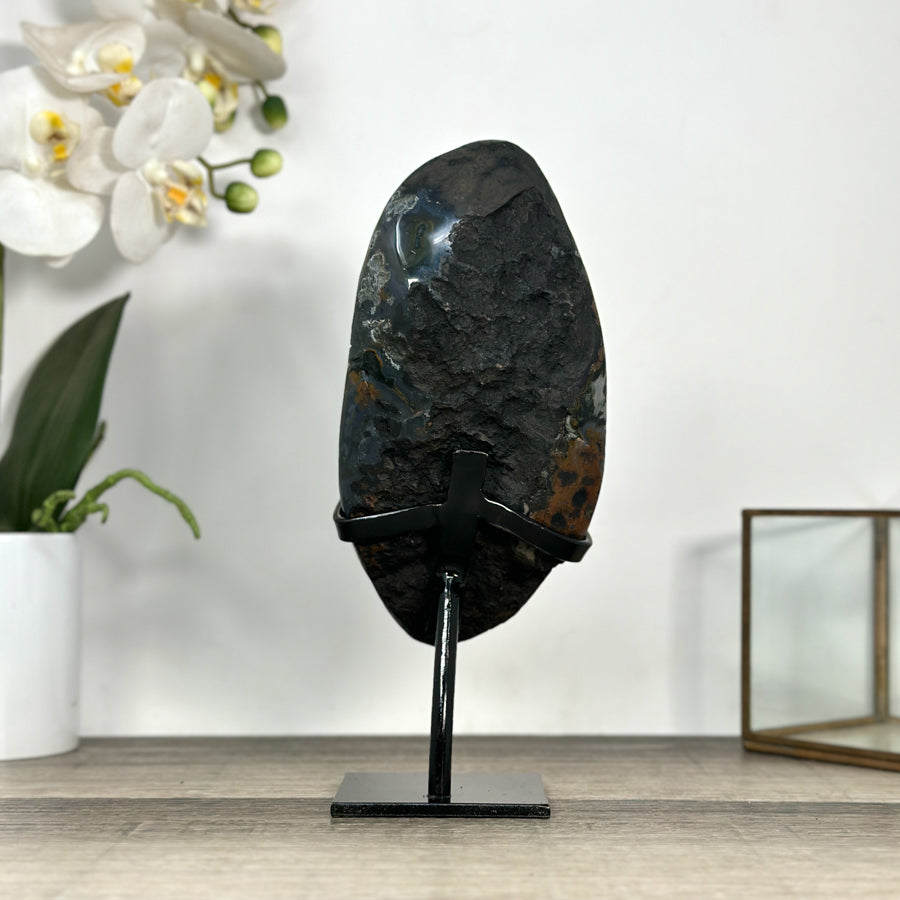 Deep Purple Amethyst Crystal on Metal Stand - MWS2776