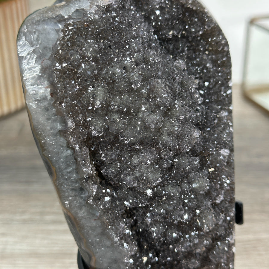 Unique Green-Hue Sugar Quartz Cluster – Natural Crystal Décor Piece - MWS2406