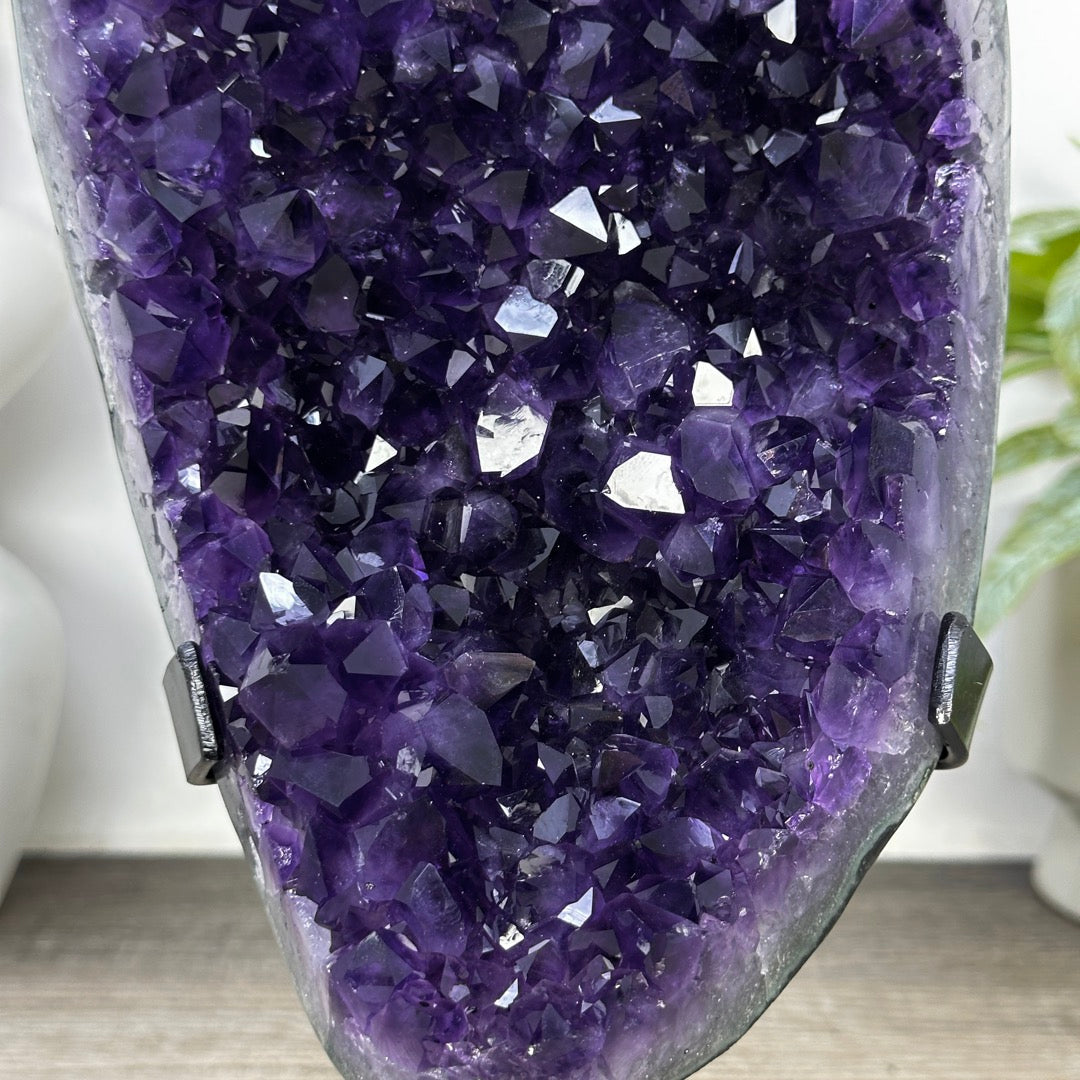 Natural A Grade Amethyst Cluster with Stand - MWS3394