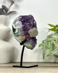 Uruguayan Amethyst Cluster with Calcite Formation and Jasper Shell - MWS3204