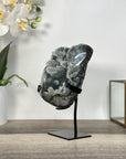 Gray Quartz Crystal Geode Specimen - MWS2689