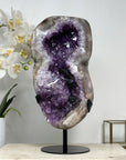 Huge Uruguayan Amethyst Geode, Metallic Stand Included - MWS0449
