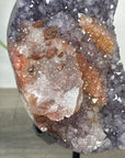 Unique Natural Amethyst Moon with Sugar Calcite Formations - MWS2374