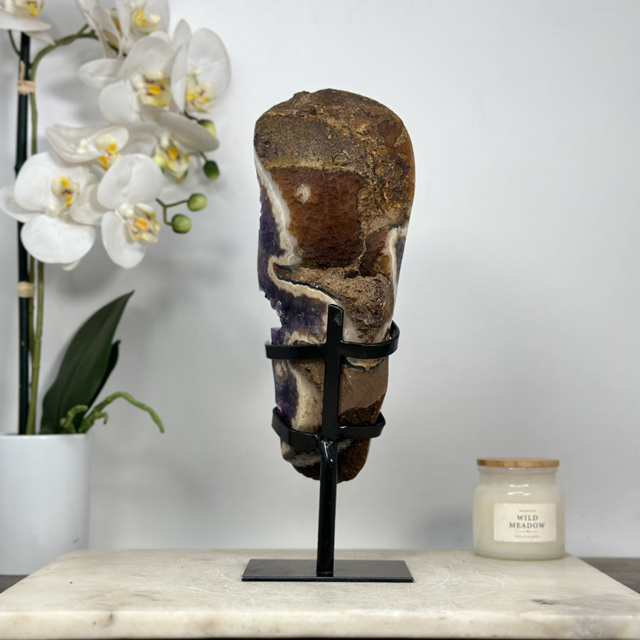 Natural Top Grade Amethyst Cluster with Jasper Matrix - MWS2043