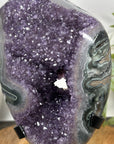 Amethyst & Green Jasper Geode on Metal Stand - MWS3101