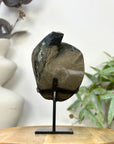 Black Amethyst Galaxy Geode with Calcite Formations - MWS3259