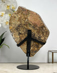 Yellow Tone Quartz Geode, Metal Stand included - MWS0448