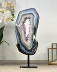 Large Blue Banded Agate Stone Slice - MWS2242