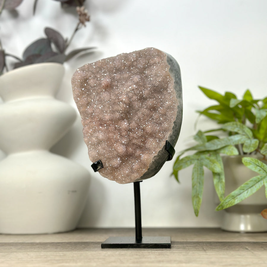 Natural Peach Tone Sugar Quartz Crystal Cluster - MWS3161