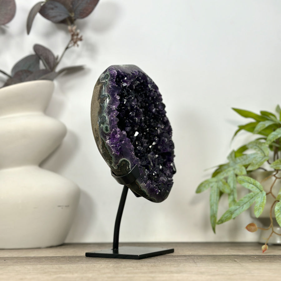 Top Quality Natural Deep Purple Amethyst Geode - MWS3179