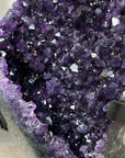 Large Amethyst Geode with Jasper Shell – Deep Purple Crystal Statement Piece - MWS2397