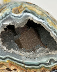 Natural Green Jasper Geode with Beautiful Calcite Specimen - MWS2085