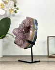 Amethyst Cluster full of Stalactite Formation on Metal Stand - MWS2882