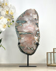 Beautiful Natural Large Quartz Crystal Slice, Stand included - MWS2331