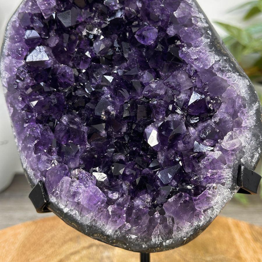Uruguayan Amethyst Geode on Metal Stand - MWS3253