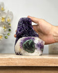 Natural Amethyst Cathedral with Calcite Crystal - CBP1130