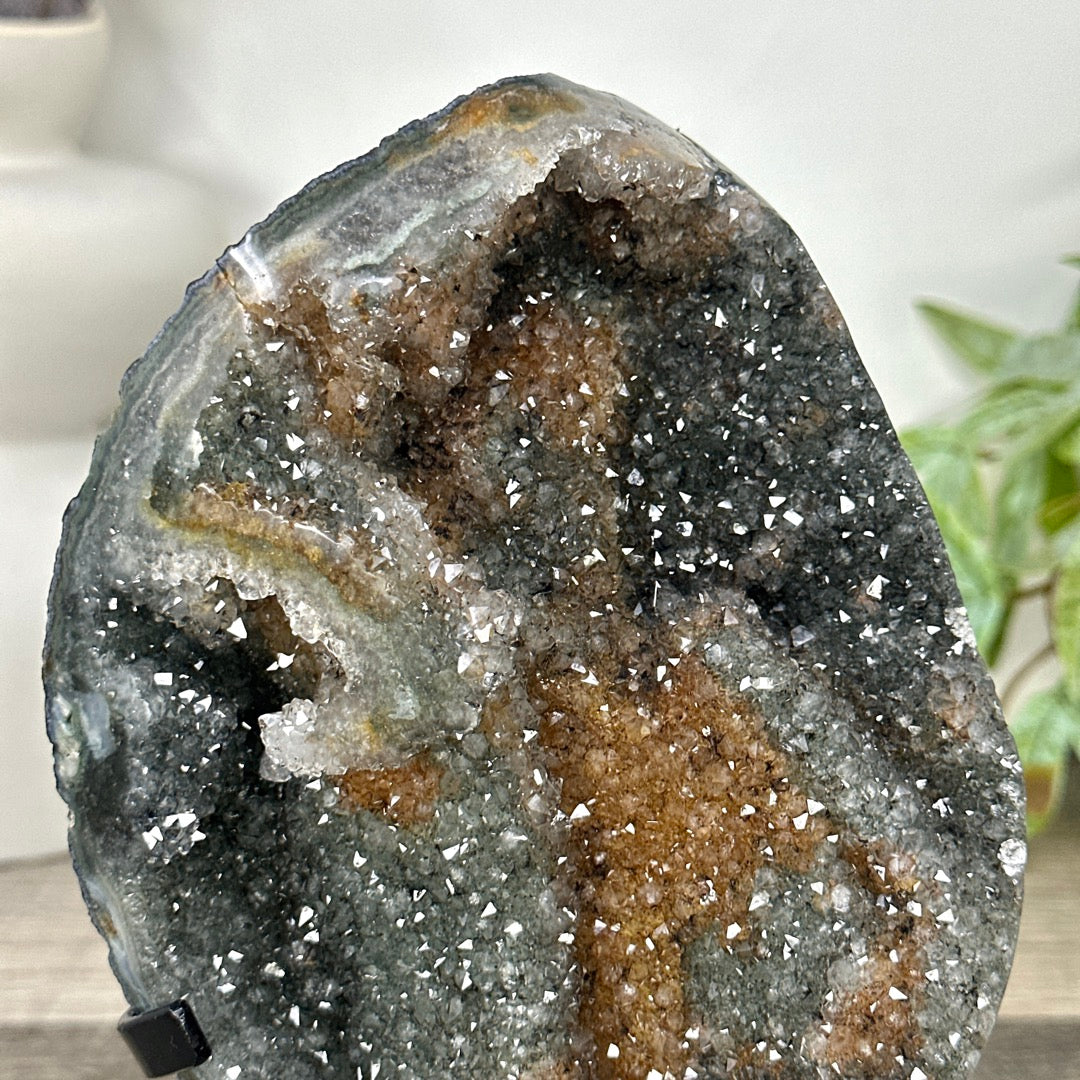 Top Grade Natural Amethyst Stalacite Formation with Agate Shell - MWS3301