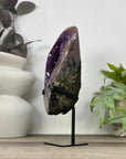 Natural Amethyst Geode with Metal Stand - MWS3321