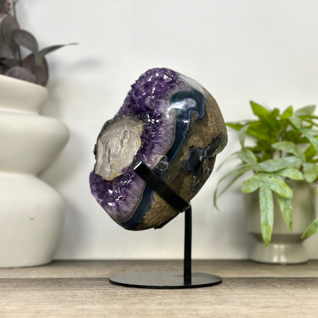 Unqiue Amethyst Cluster with Collection Grade Calcite inclusion - MWS3356