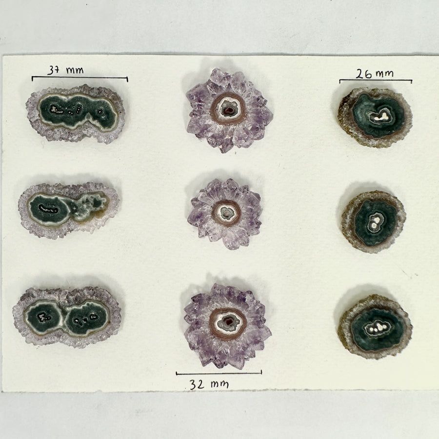Natural Amethyst Stalactite Slices Wholesale Flat - Ideal for Pendants - STS0031
