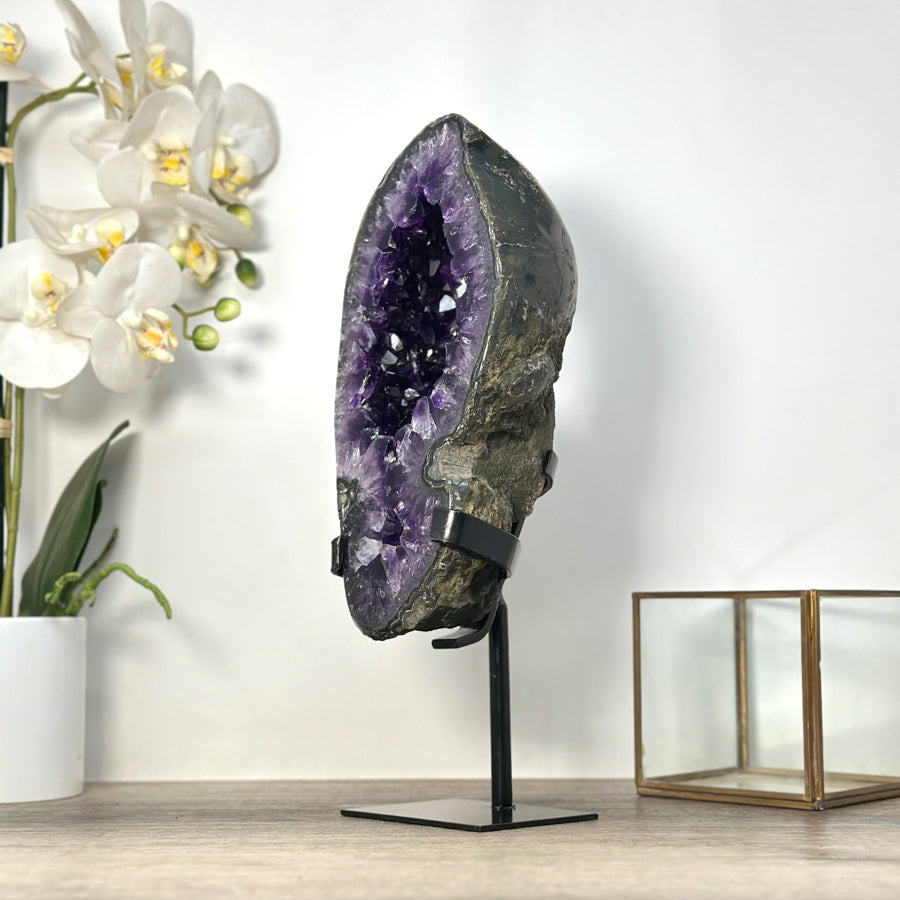 Uruguayan Amethyst Geode Portal - Stand Included - MWS2570
